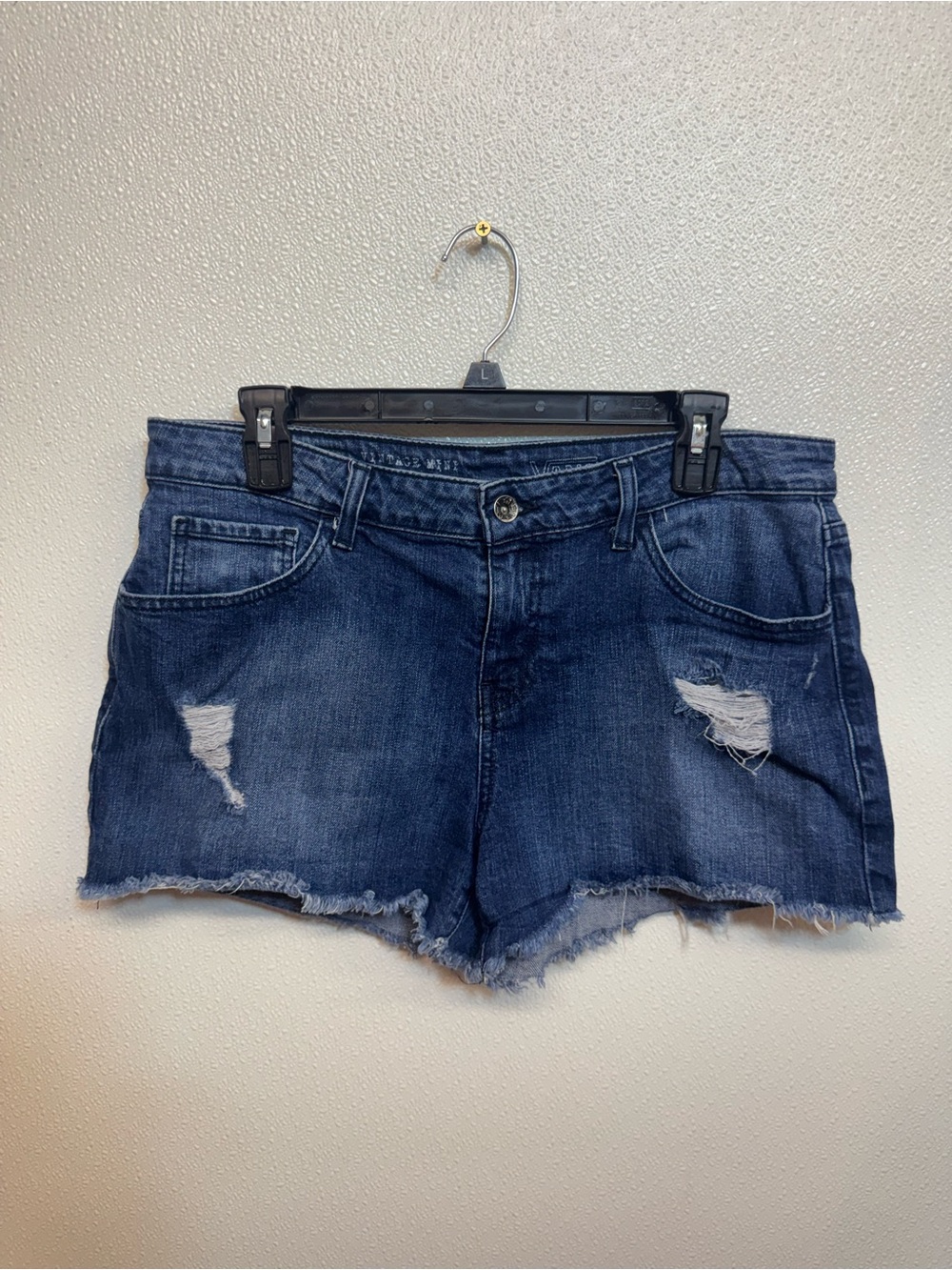 Vans Dark Blue Distressed Denim Women’s Shorts Sz 13 (D-89)